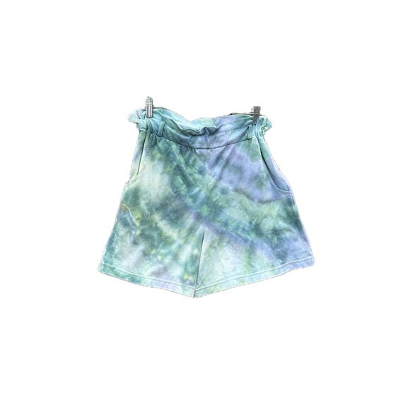 Tie Dye High-Waisted Shorts with Pockets | Women’s Bottoms | Geode Tie - Ice Dye - Picture 1 of 2